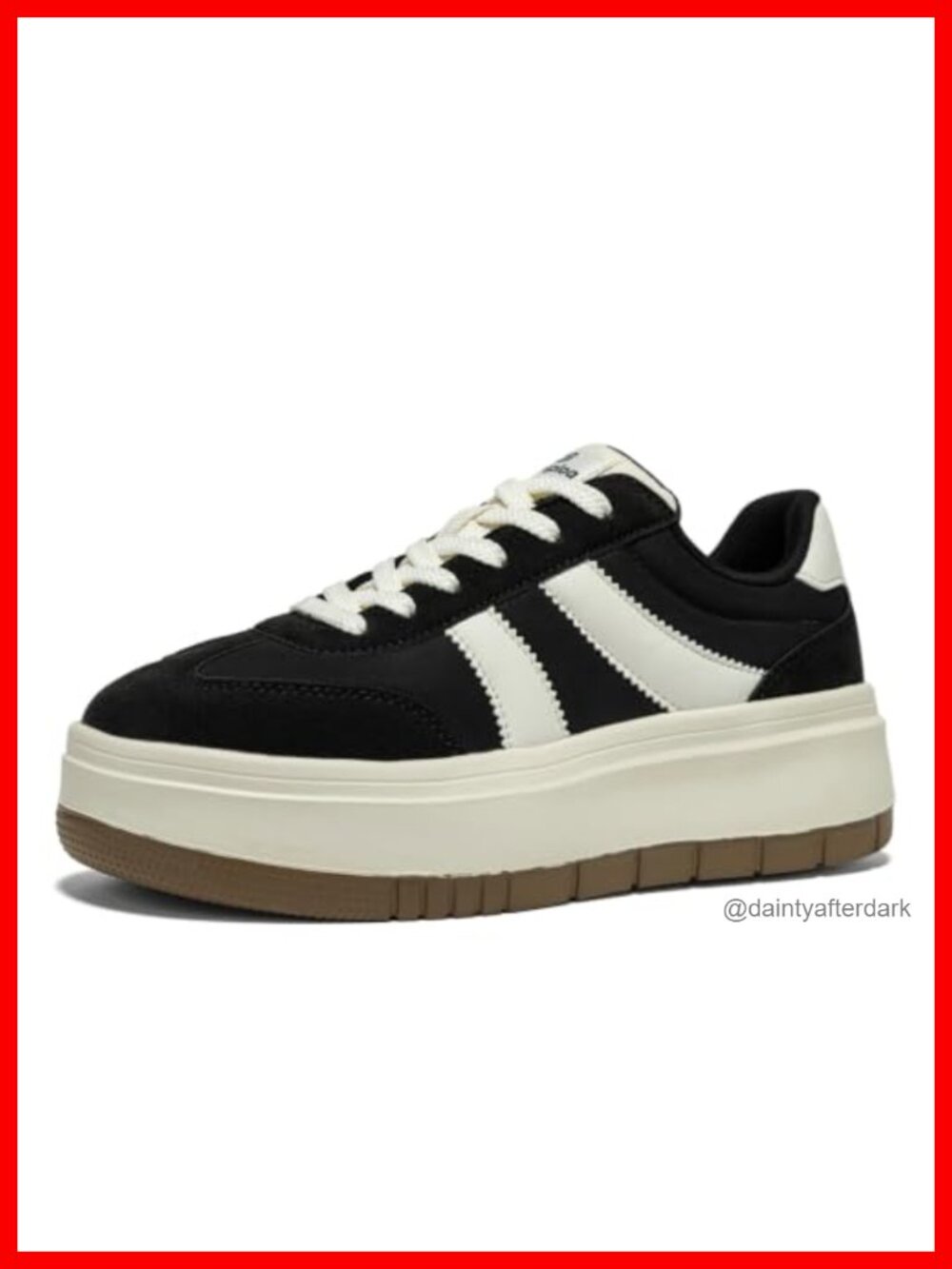 Women's Platform Sneakers Chunky Fashion Tennis Shoes Faux Leather Lightweight